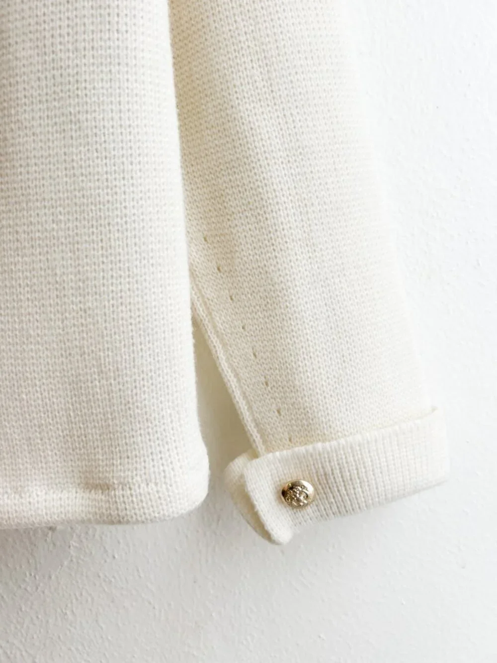 VINTAGE 60s‎ Lilly of California Cream Knit Double Breasted Lady Jacket Blazer - Picture 5 of 13